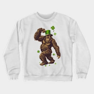 Bigfoot Leprechaun St Patricks Day Crewneck Sweatshirt